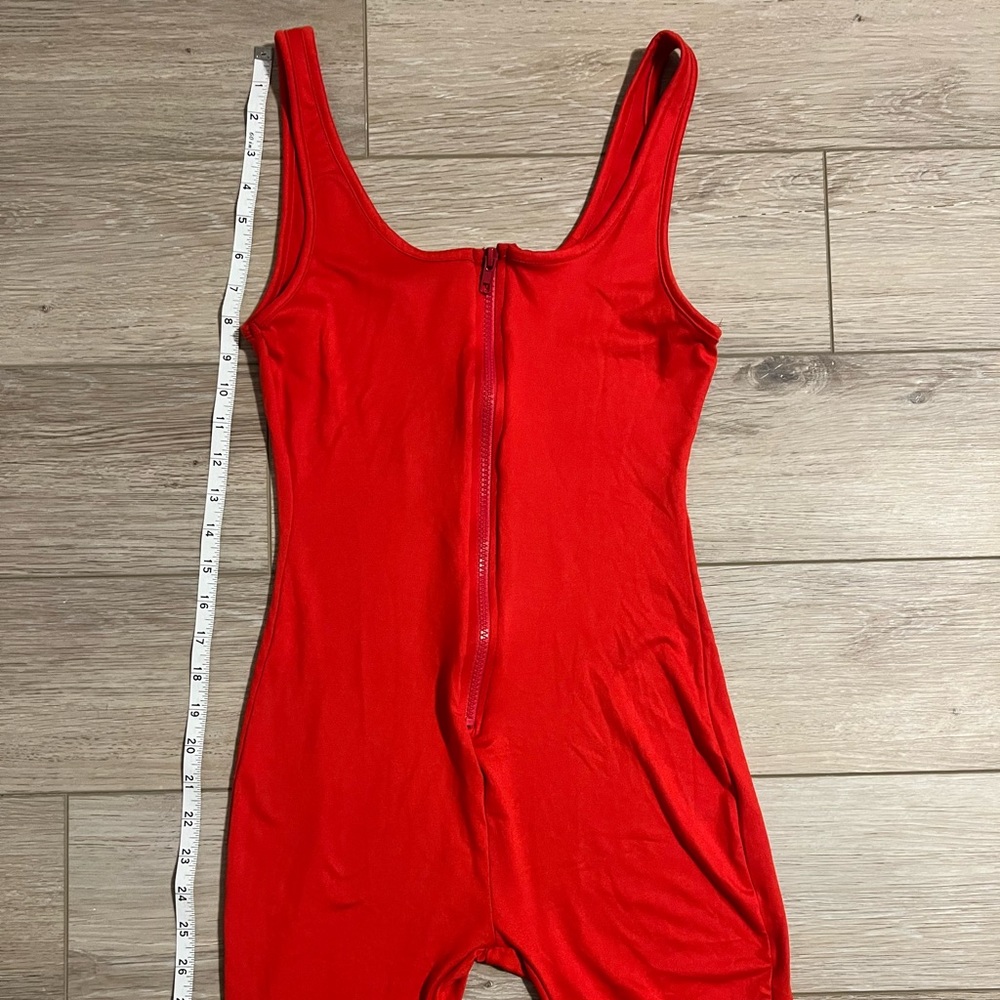 Red jumpsuit